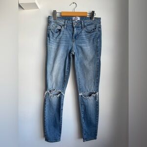 PAIGE Verdugo Ankle Light Blue Distressed Skinny Jeans